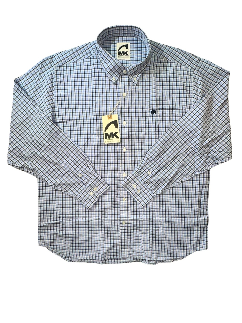 Mountain Khakis Men’s XL Blue Plaid Long Sleeve Button Down Shirt NWT